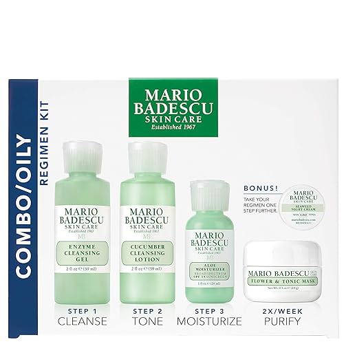 Mario Badescu 5 Piece Combo/Oily Skincare Gift Set - Cleansers, Moisturizer & Mask