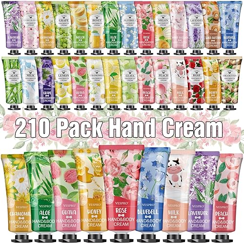 Vespro 210 Pack Hand Cream Set - Travel Size Lotion For Dry Hands, Ideal Mother'S Day Gifts