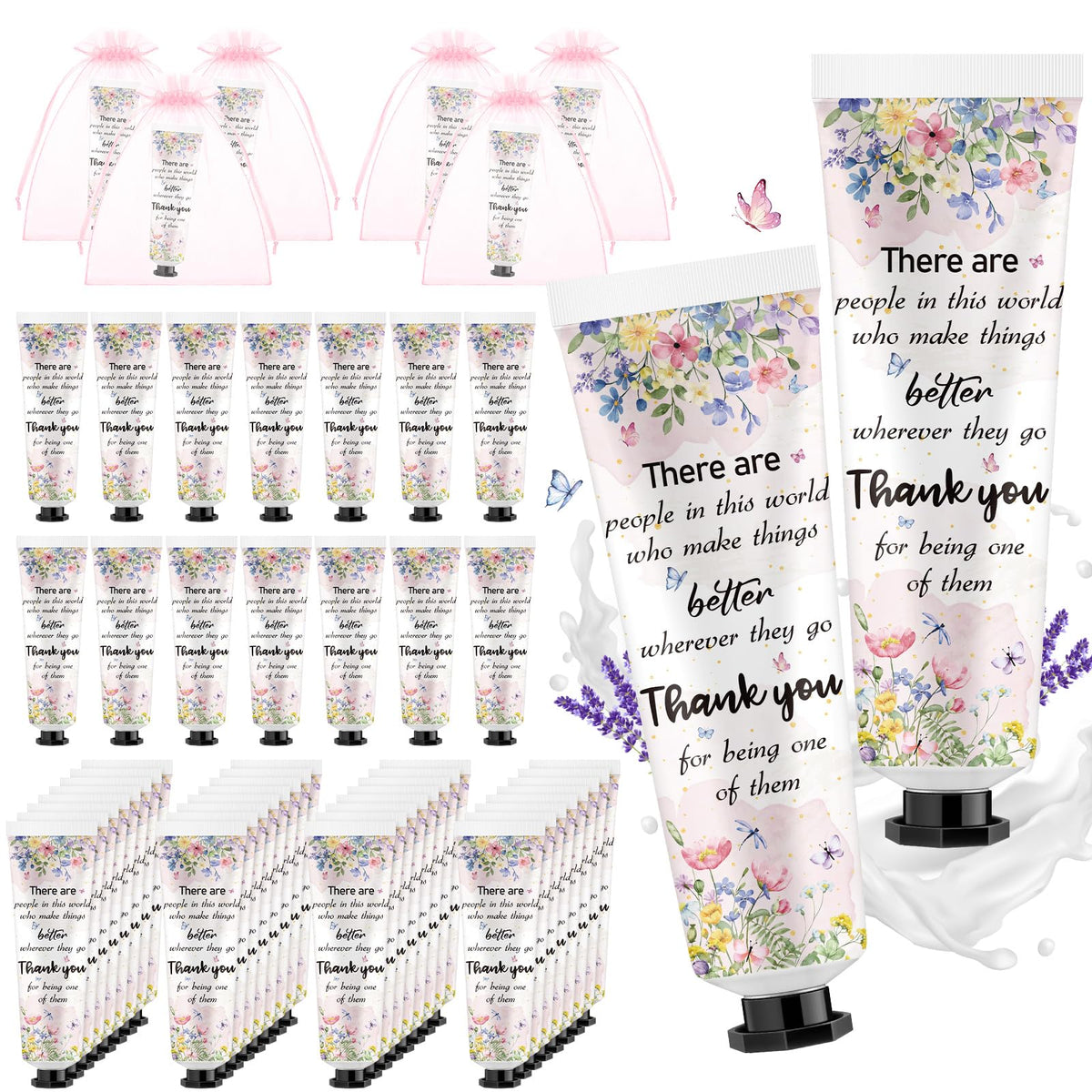 Swiffen Baby Shower Hand Cream Favors, Travel Size Lotion 48 Sets With Organza Bags