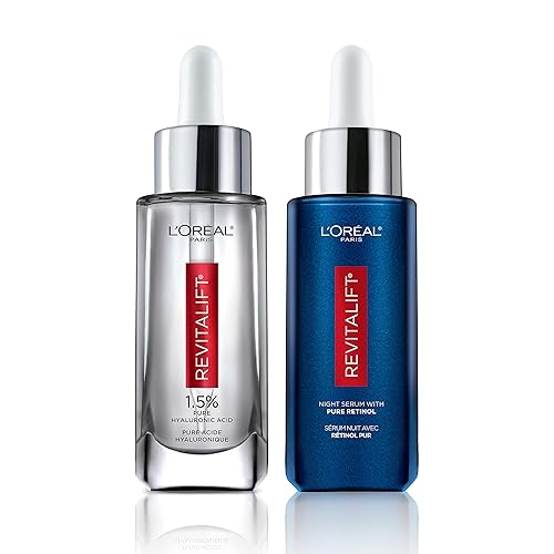 L'Oreal Paris Revitalift Hyaluronic Acid & Retinol Serum Kit, 1 Fl Oz (Pack Of 2)