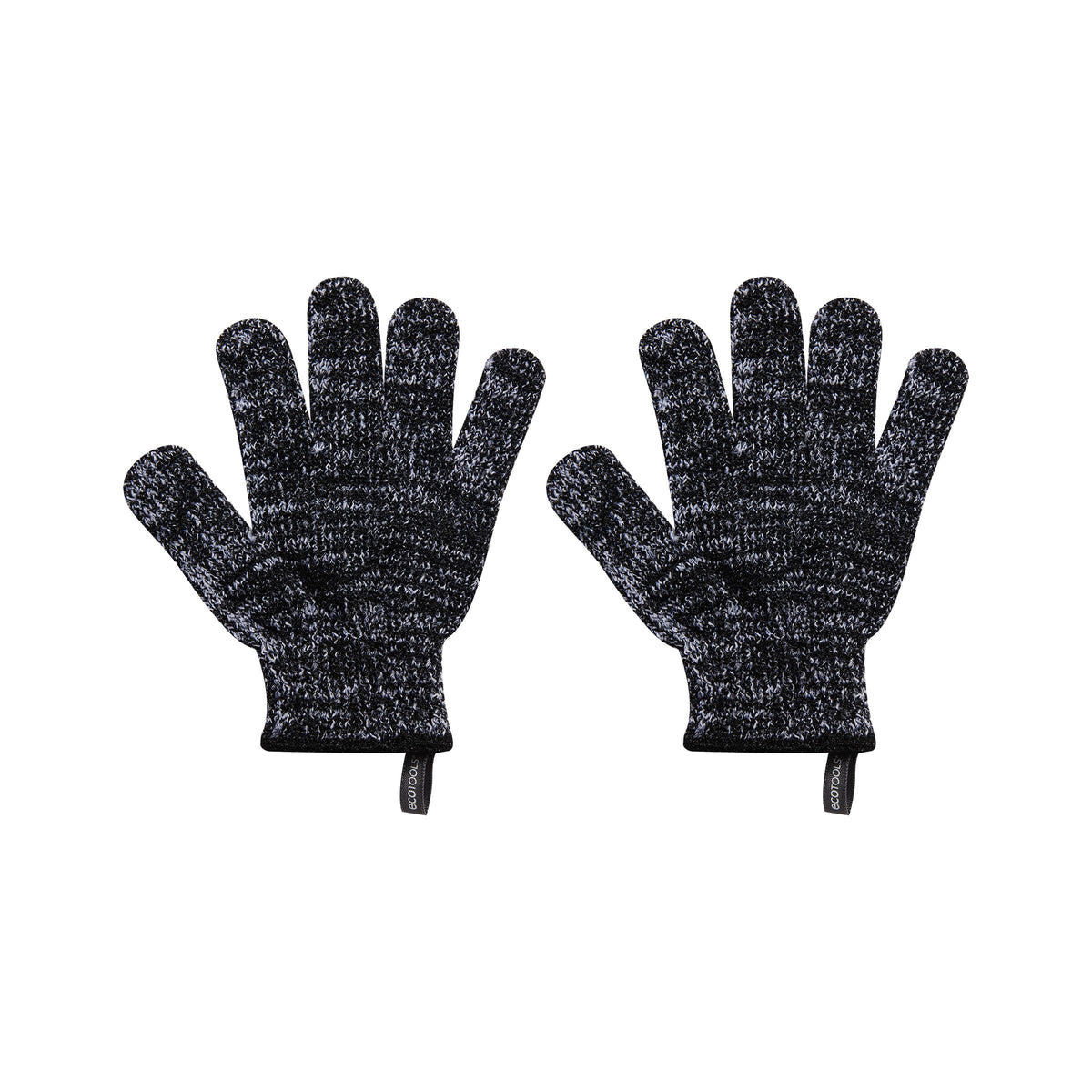 Ecotools Charcoal Bath Gloves - Exfoliating, Dead Skin Removal, Cruelty-Free, 1 Pair