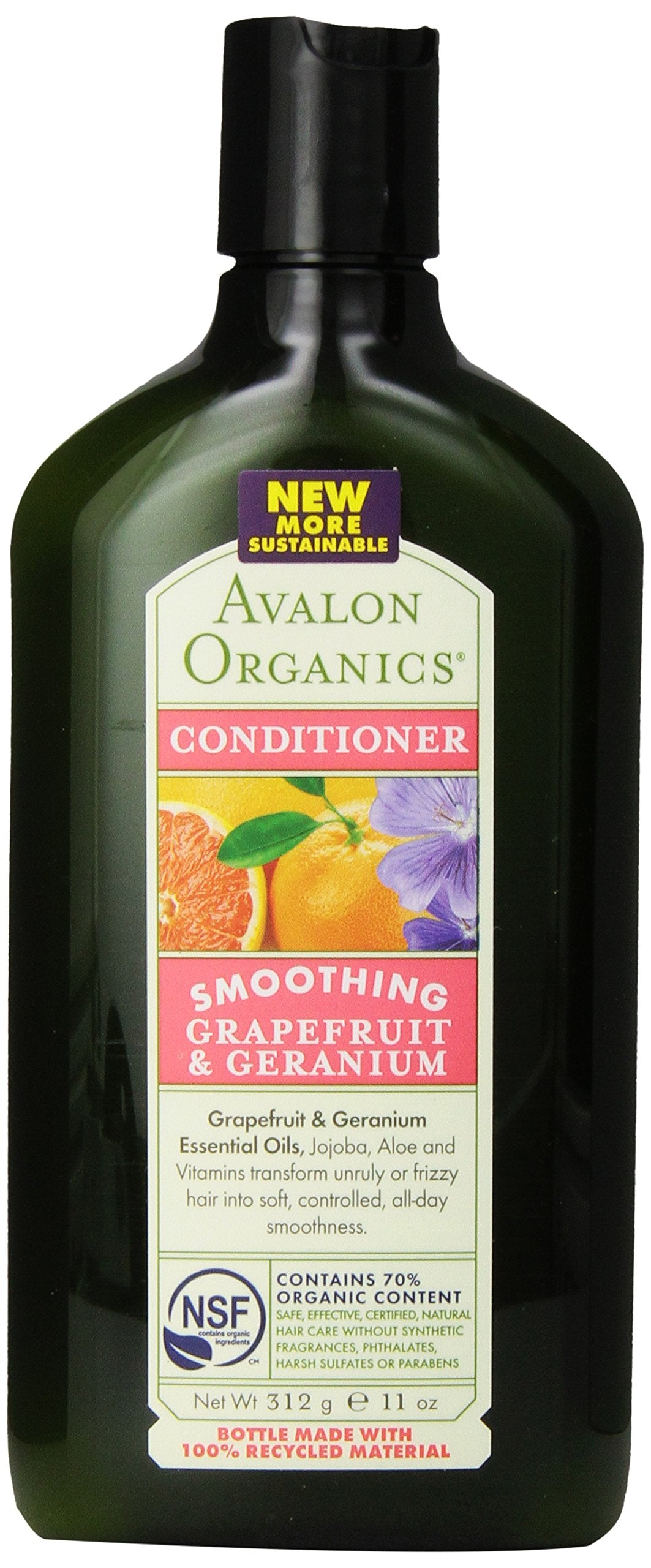 Avalon Organics Smoothing Conditioner, Grapefruit & Geranium, 11 Ounce