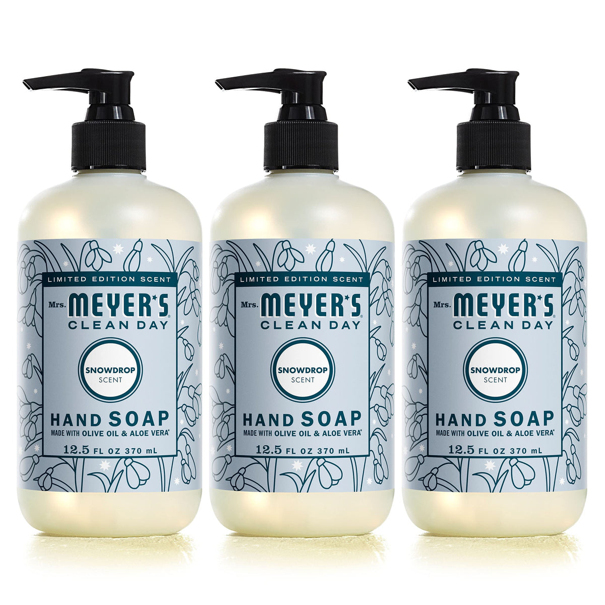 Mrs. Meyer'S Clean Day Hand Soap, Snowdrop Scent, 12.5 Fl. Oz, Biodegradable