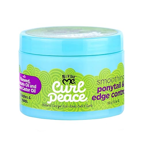 Just For Me Curl Peace Smoothing Ponytail & Edge Control With Flaxseed & Avocado Oil, 5 Oz