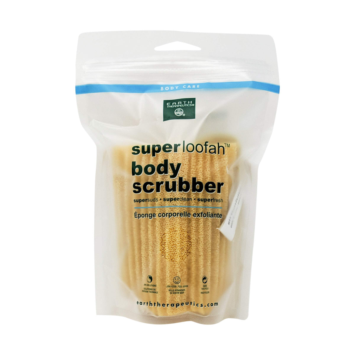 Earth Therapeutics Super Loofah Body Scrubber - Natural 100% Pu, 1 Count