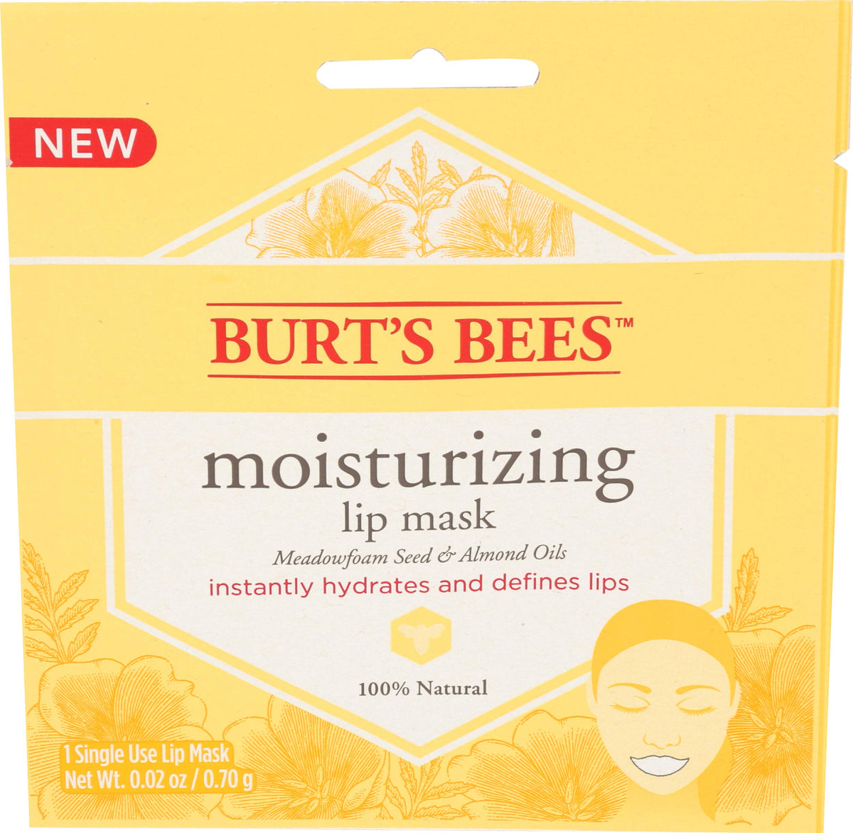 Burts Bees Moisturizing Lip Mask for Women  002 Ounce