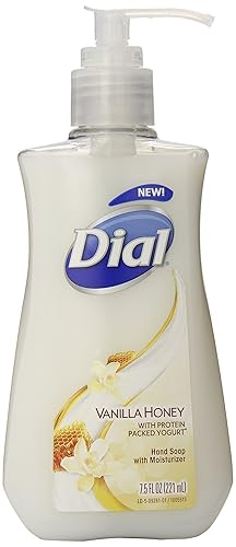 Dial Liquid Hand Soap, Vanilla Honey & Yogurt, 7.5 Fl Oz - Moisturizing Hand Cleanser