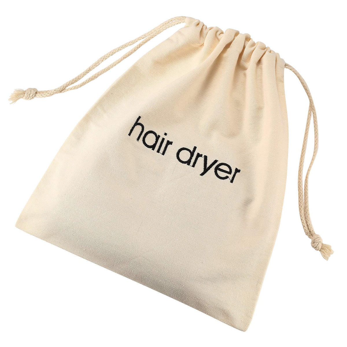 Erkxd Hair Dryer Bag - Drawstring Travel Container For Bathroom - White, 1 Count