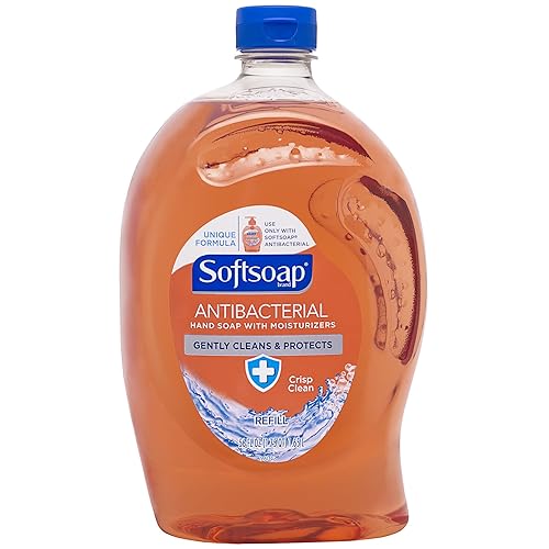 Softsoap Antibacterial Hand Soap Refill, 56 Fl Oz - Crisp Clean Liquid, Orange