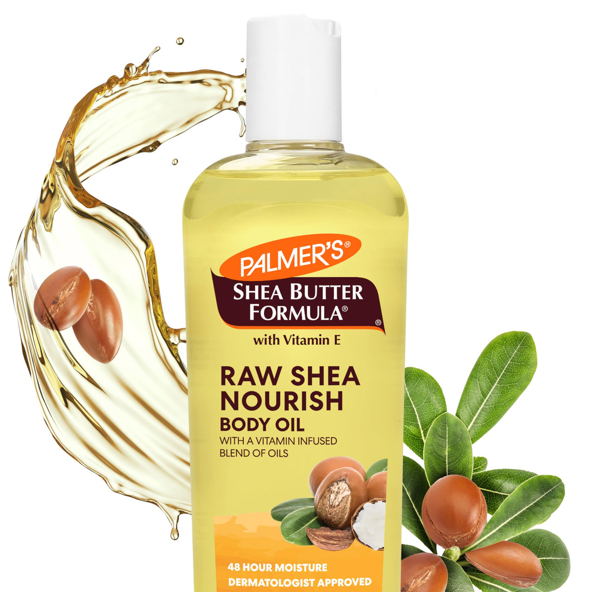 Palmer'S Raw Shea Body Oil With Vitamin E, Deep Moisturizer For Dry & Eczema-Prone Skin, 8.5