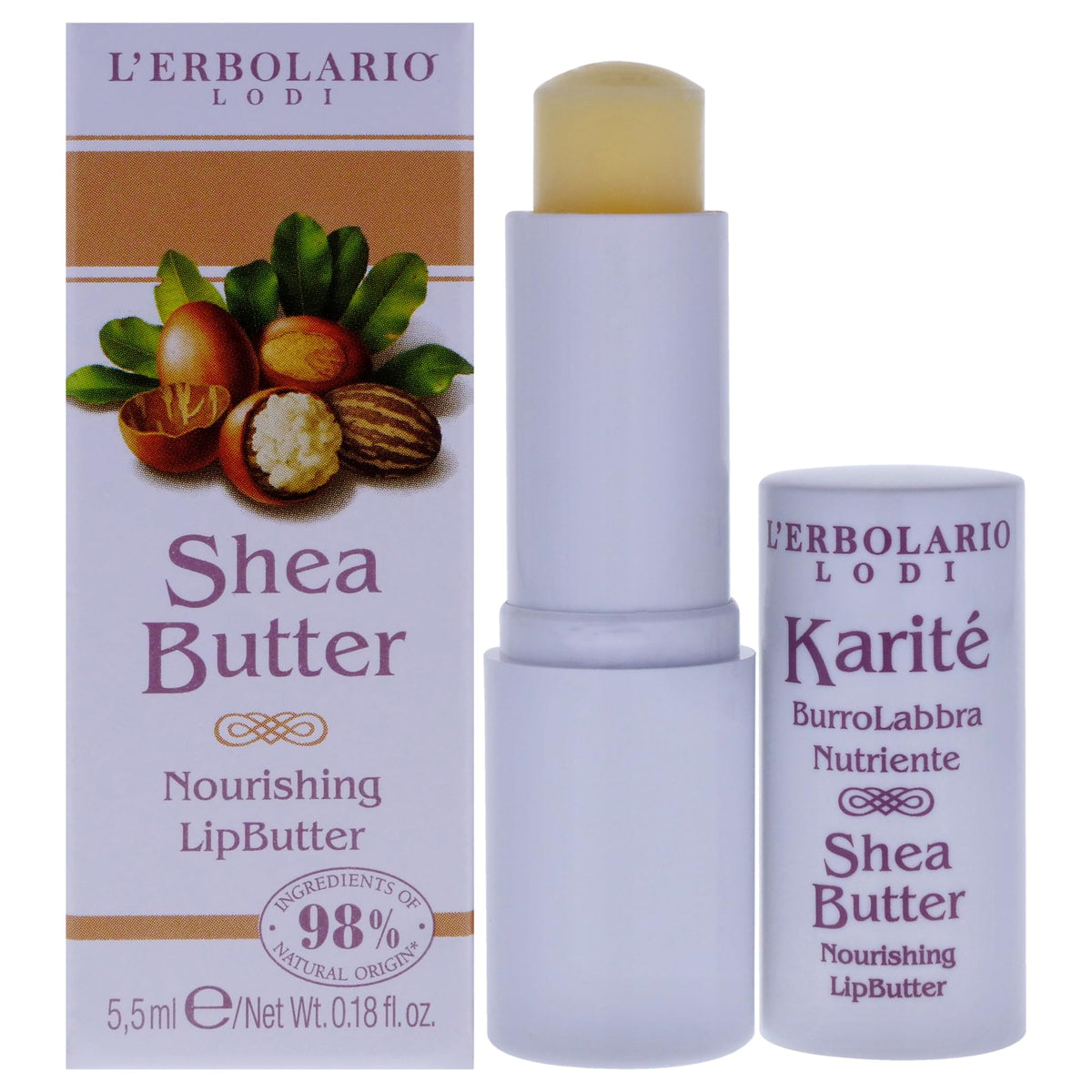 L'Erbolario Nourishing Lip Balm with Shea Butter - Moisturizing, Cruelty-Free, 0.18 oz