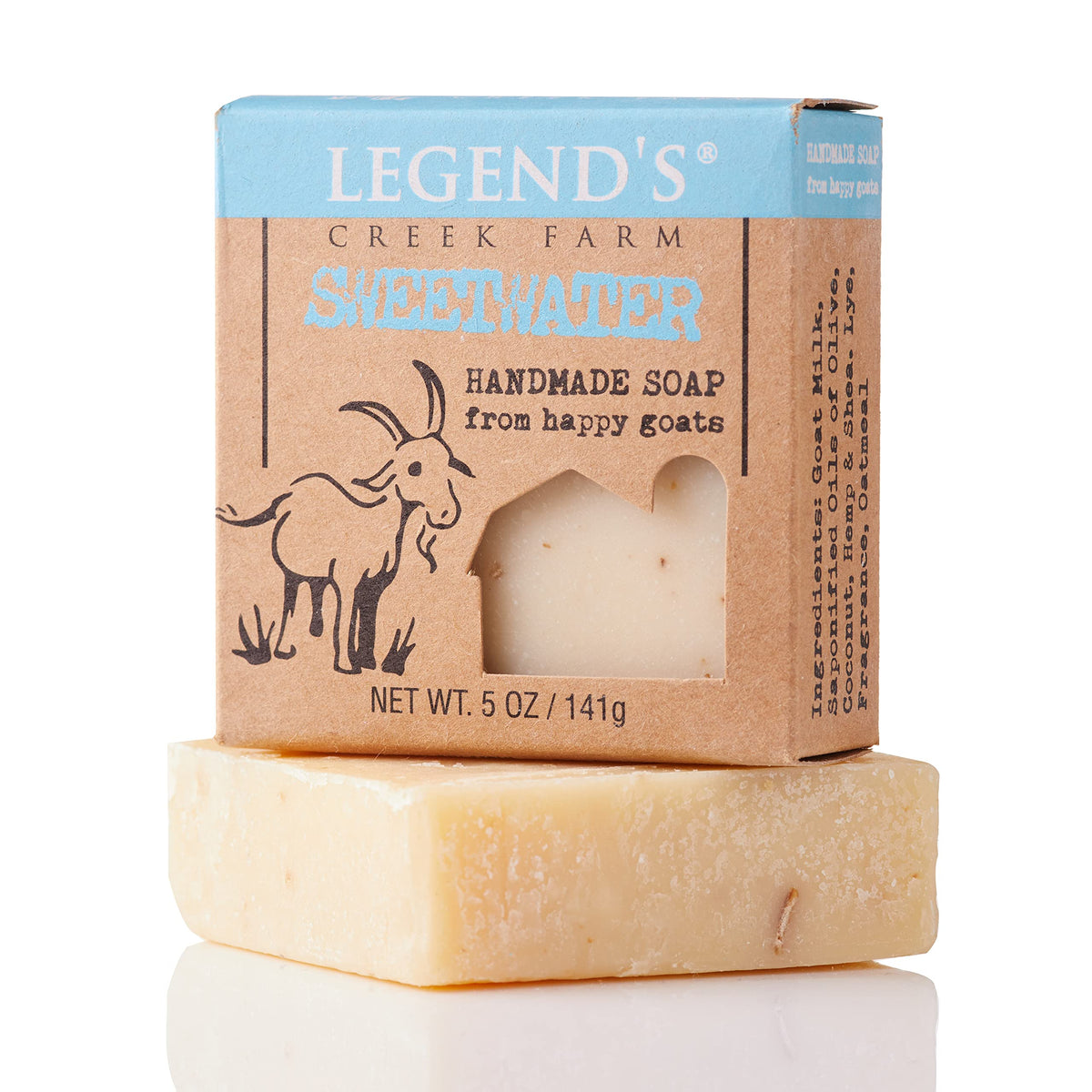 Legend'S Creek Goat Milk Soap - Moisturizing Cleansing Bar For Sensitive Skin, 5 Oz