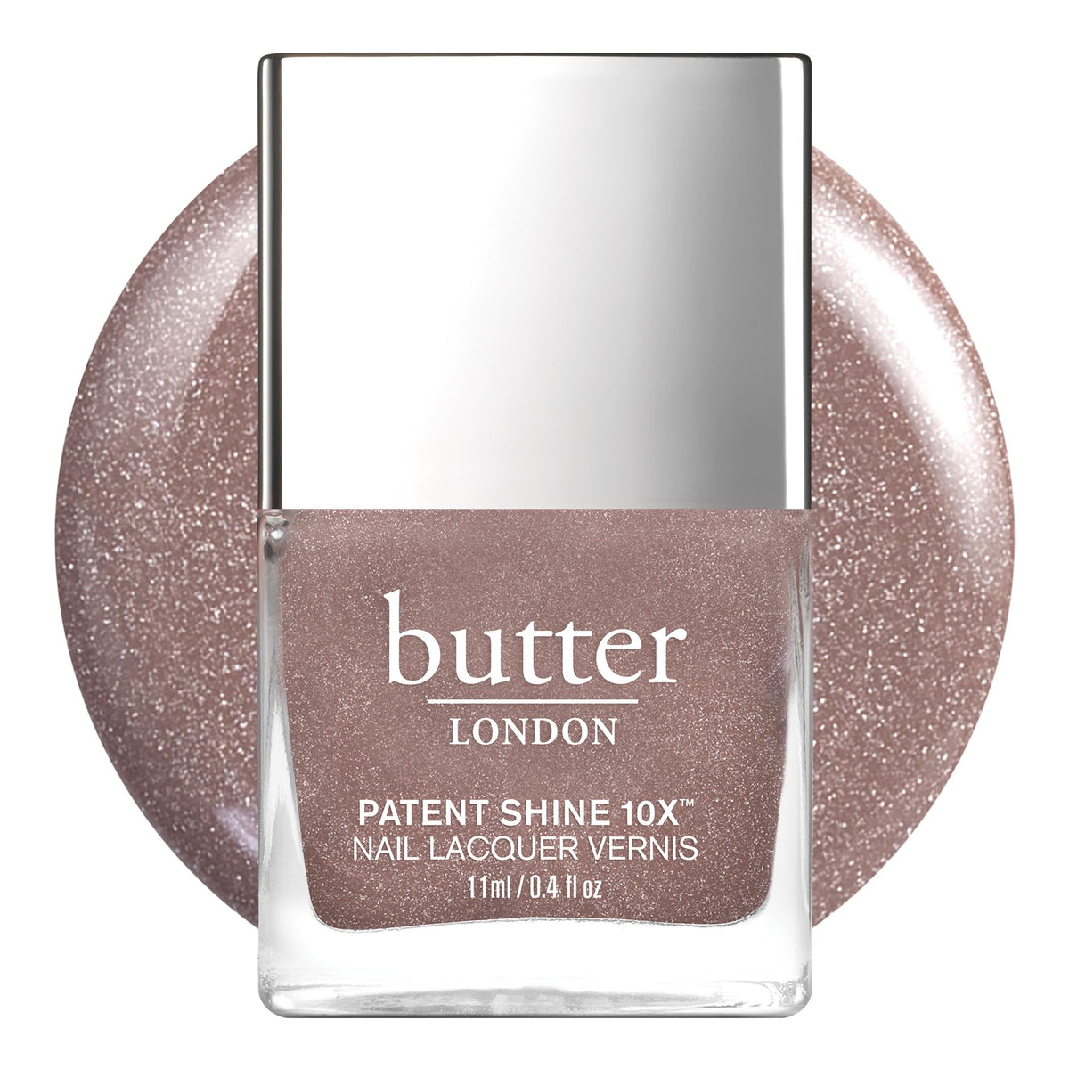 Butter London Patent Shine 10X Nail Lacquer, Shimmering Beige, Vegan & Chip-Resistant, 0.