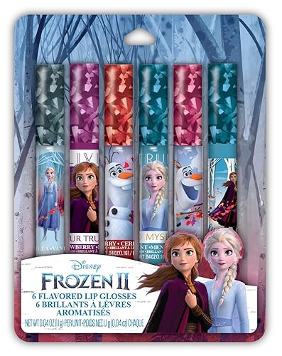 Taste Beauty Frozen2 Six-Piece Lip Gloss Set - 6 Fl Oz, Colorful And Fun For All Ages