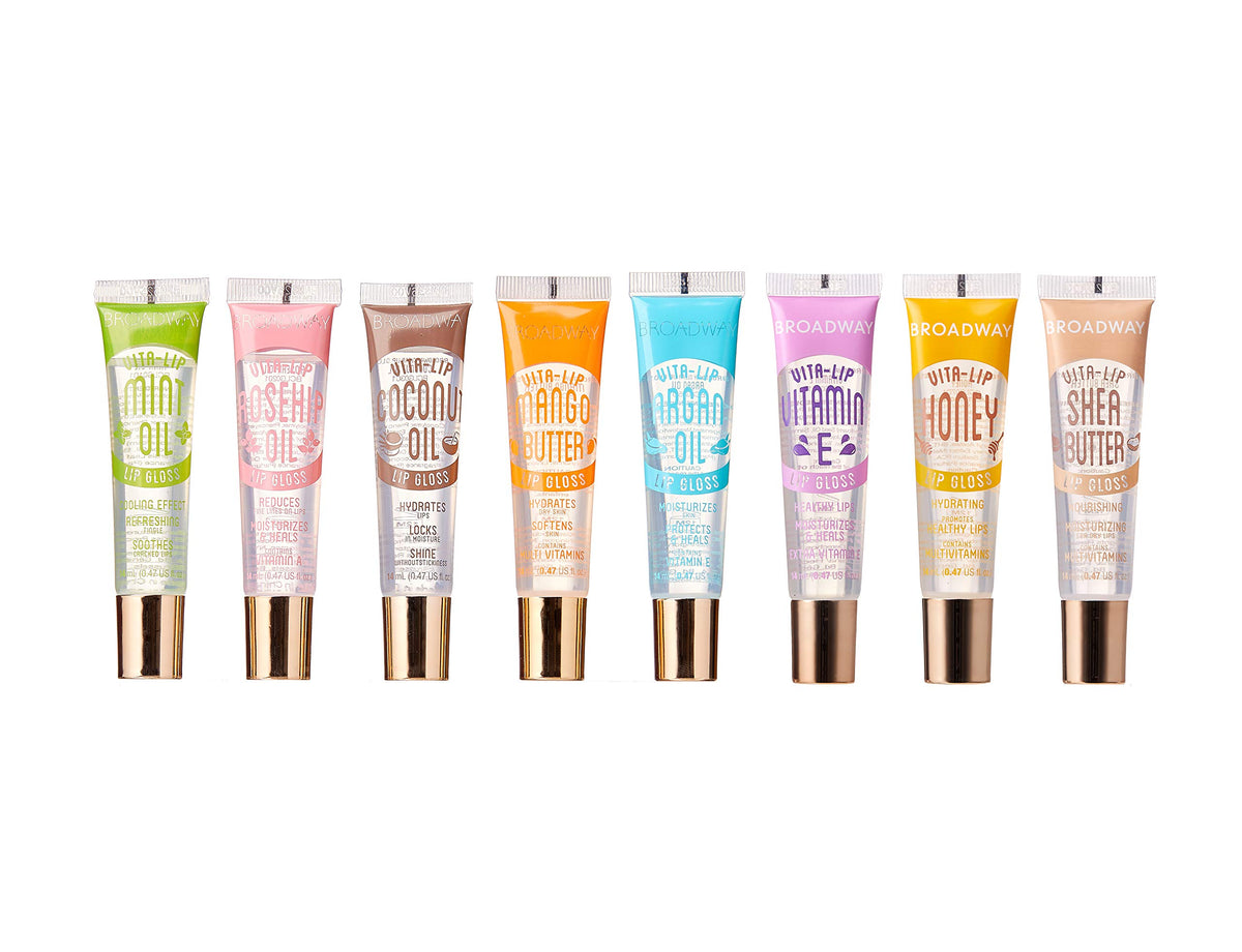 Ruby Kisses Vita-Lip Clear Lip Gloss - Moisturizing, Hydrating With Mint & Nourishing Oils, 3.76 Oz