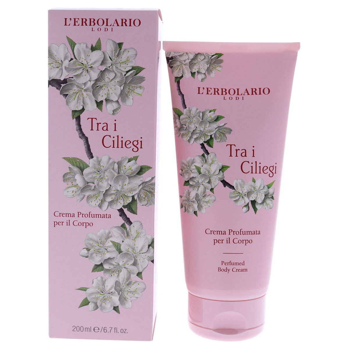 LErbolario Tra I ciliegi Perfumed Body cream  Lightweight And Delicately Scented cream  Floral  Fruity Fragrance  Natural Ori