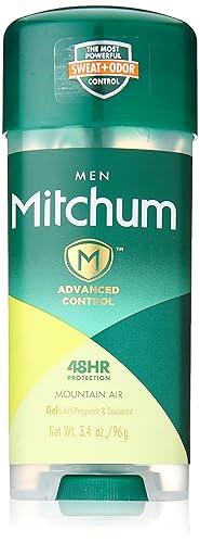 Mitchum Men'S Clear Gel Antiperspirant & Deodorant, Mountain Air, 3.4 Oz - Long-Lasting