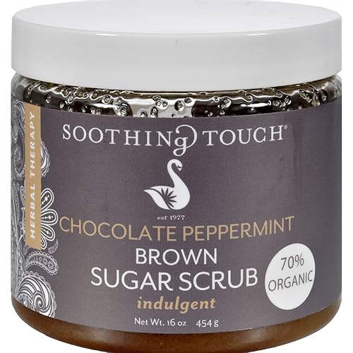 Soothing Touch Brown Sugar Scrub Chocolate & Peppermint 16 Oz - Exfoliating Body Scrub