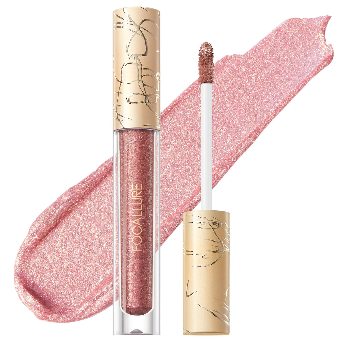 Focallure Metallic Liquid Lipstick, Transfer-Proof, Waterproof, Long Lasting, Sugar Bomb 0.08 Fl Oz