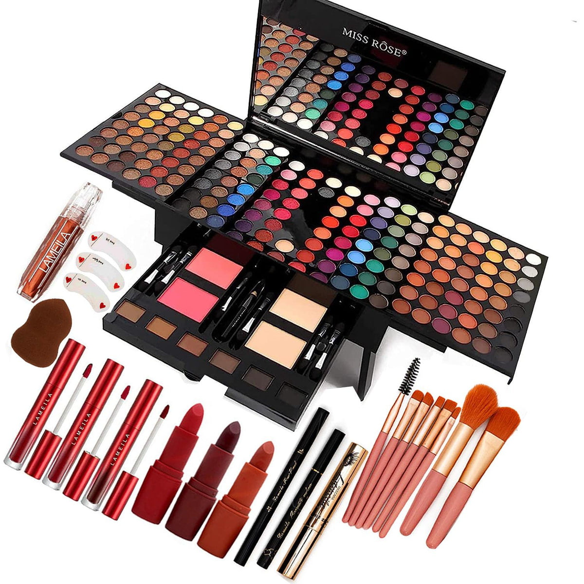 Unifull 190 Colors Makeup Palette - All-In-One Professional Kit For Women & Beginners