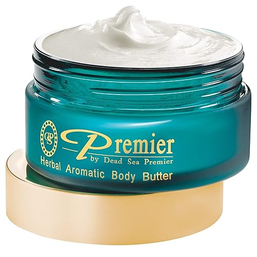 Premier Dead Sea Aromatic Body Butter, Herbal Shea Moisturizer, Anti-Aging Cream, 5.95 Fl Oz