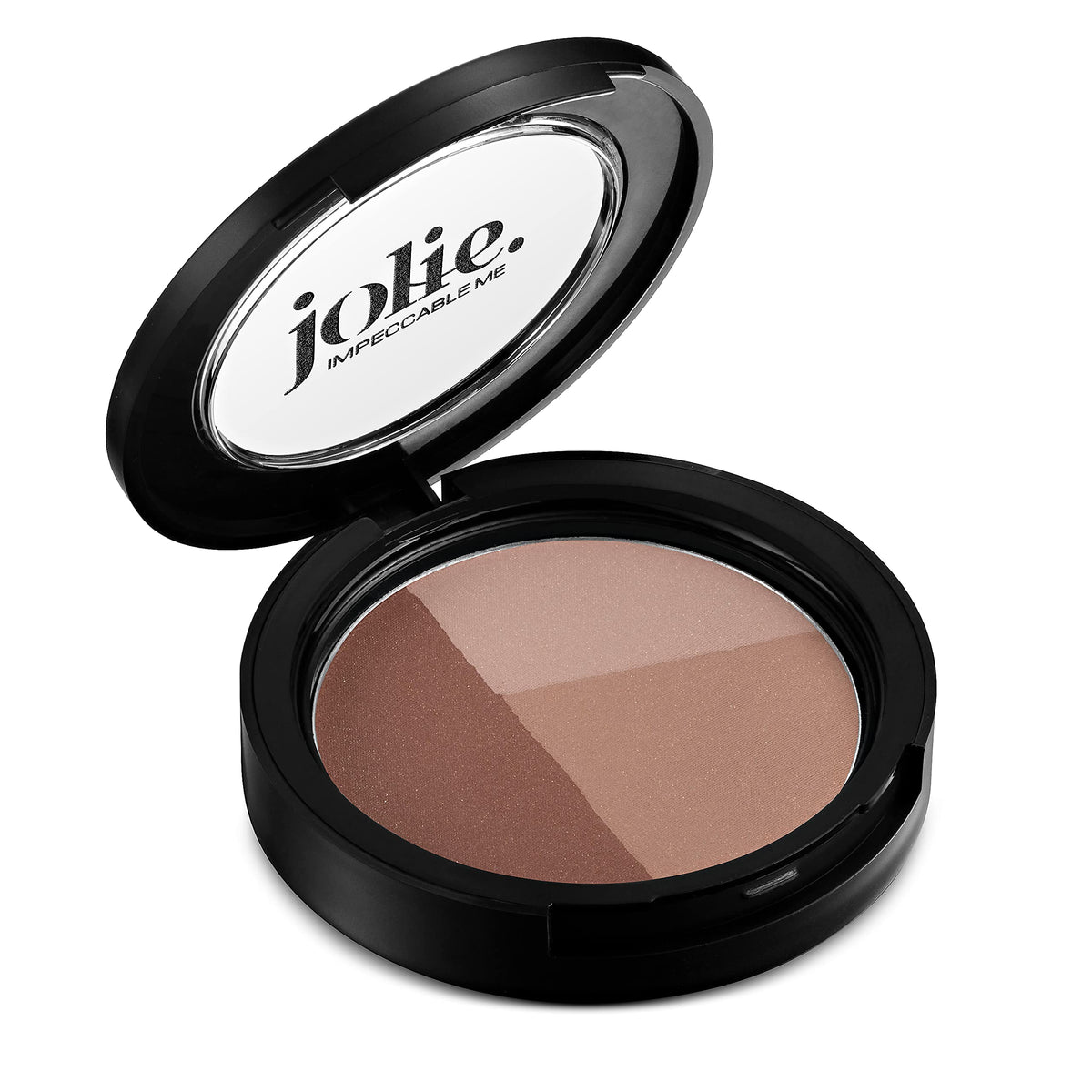 Jolie Cheek Contour Trio - Vegan Blush, Highlight & Contour - Matte Finish, Bronze 1 Count