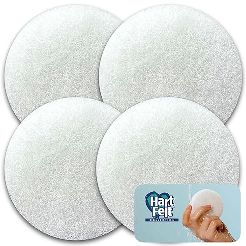 Hartfelt Round Face Scrubber - Reusable Facial Sponges For Cleansing & Exfoliation - 4 Count