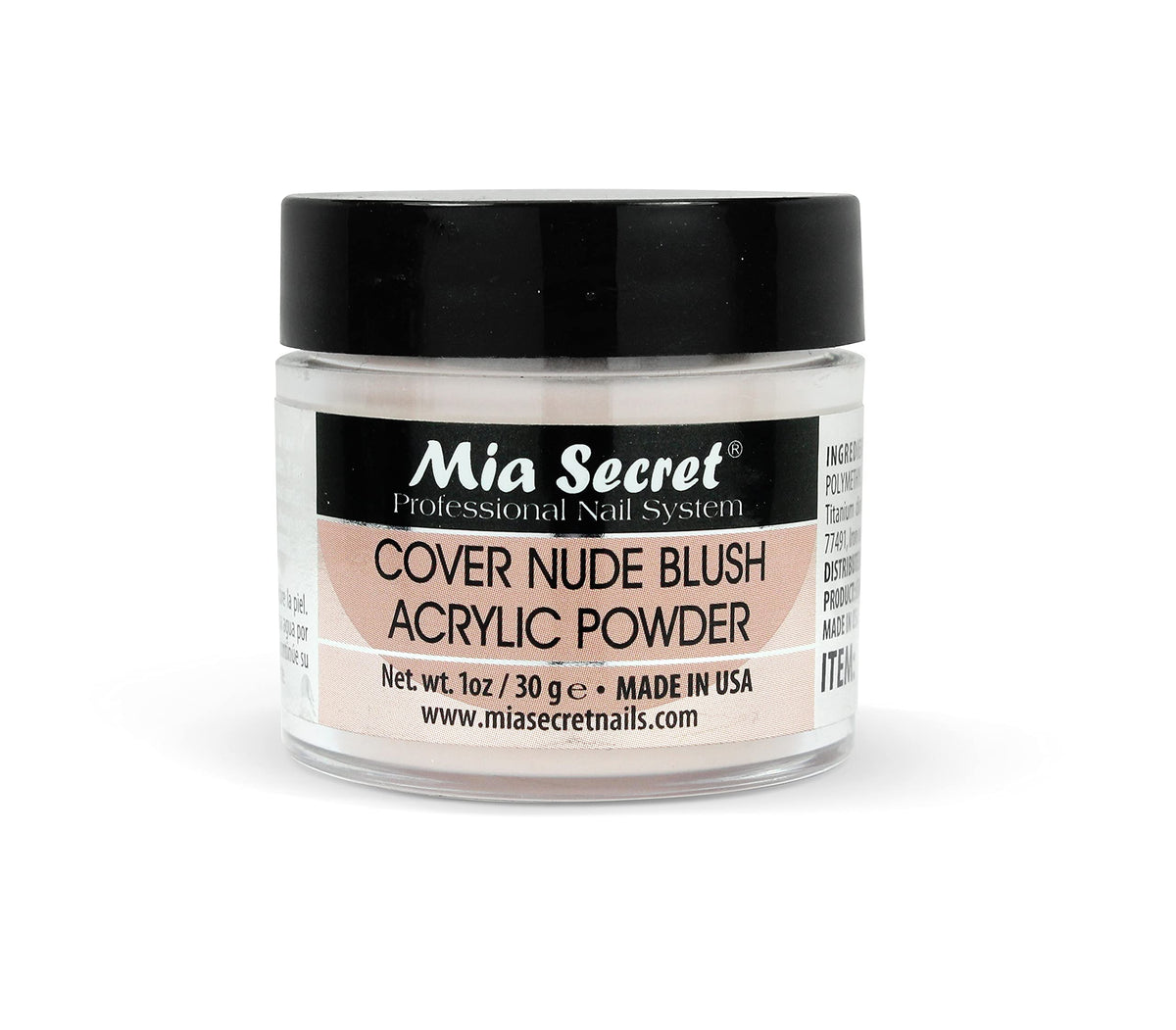 Mia Secret Nude Blush Acrylic Powder 1Oz - Professional Nail Art Enhancement