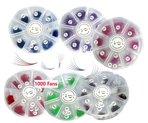 Generic 1000 Premade Volume Fans 9-16Mm, Curl D, 6D, 0.07, Mink Fur