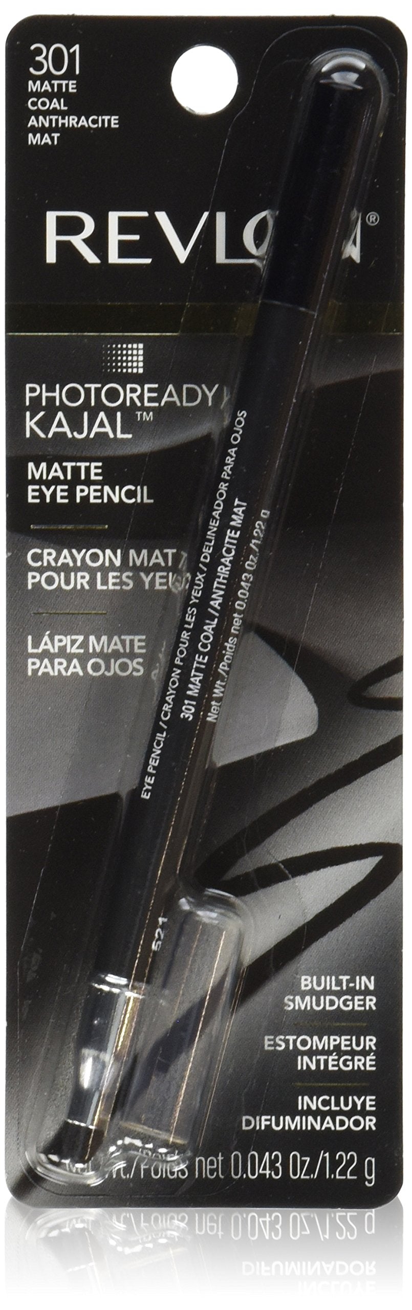 Revlon Photoready Kajal Eye Pencil - Matte Coal, 0.04 Oz, Long-Lasting Eyeliner