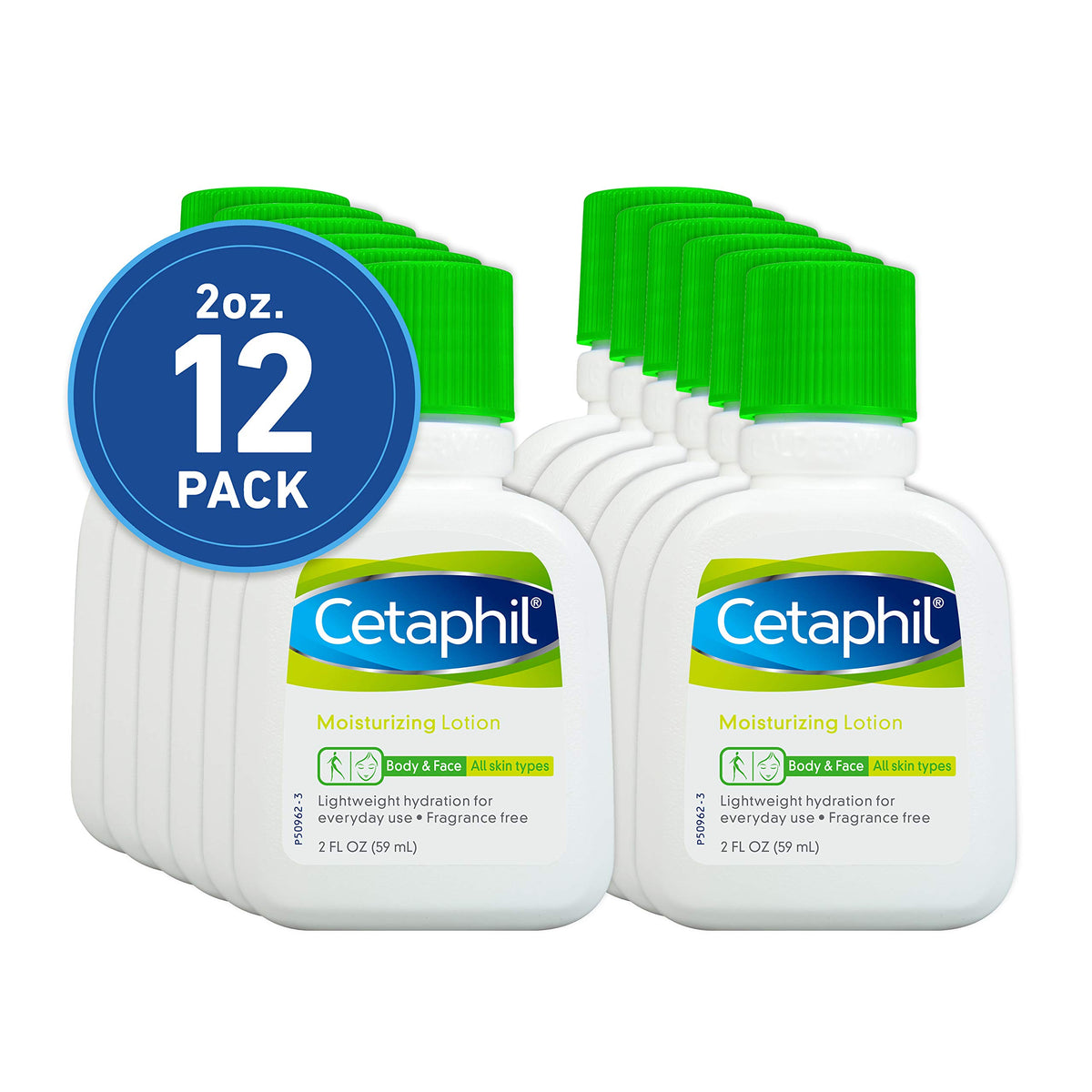 Cetaphil Moisturizing Lotion 2 Ounce - Pack Of 12, Hydrating Skin Care, Gentle Formula