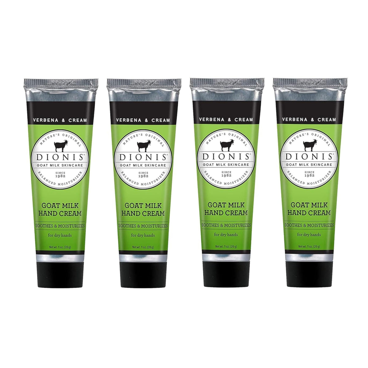 Dionis Goat Milk Hand Cream Set Of 4 - 1 Oz, Verbena Scent, Moisturizing, Cruelty