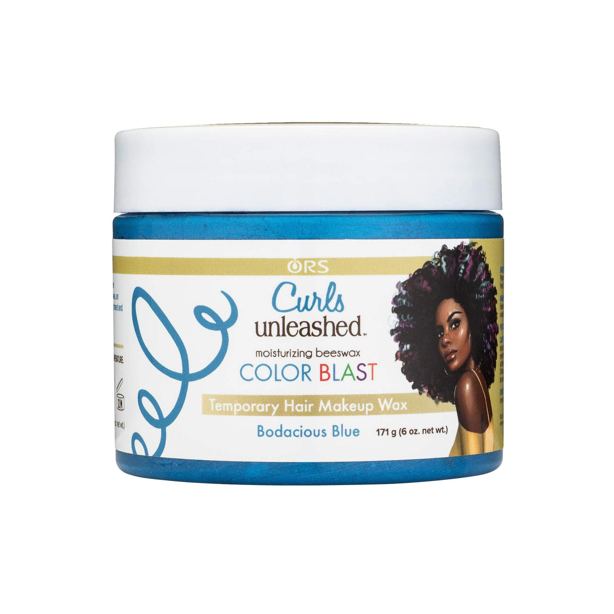 Curls Unleashed Bodacious Blue Hair Wax - Temporary Curl Defining Wax, 6 oz