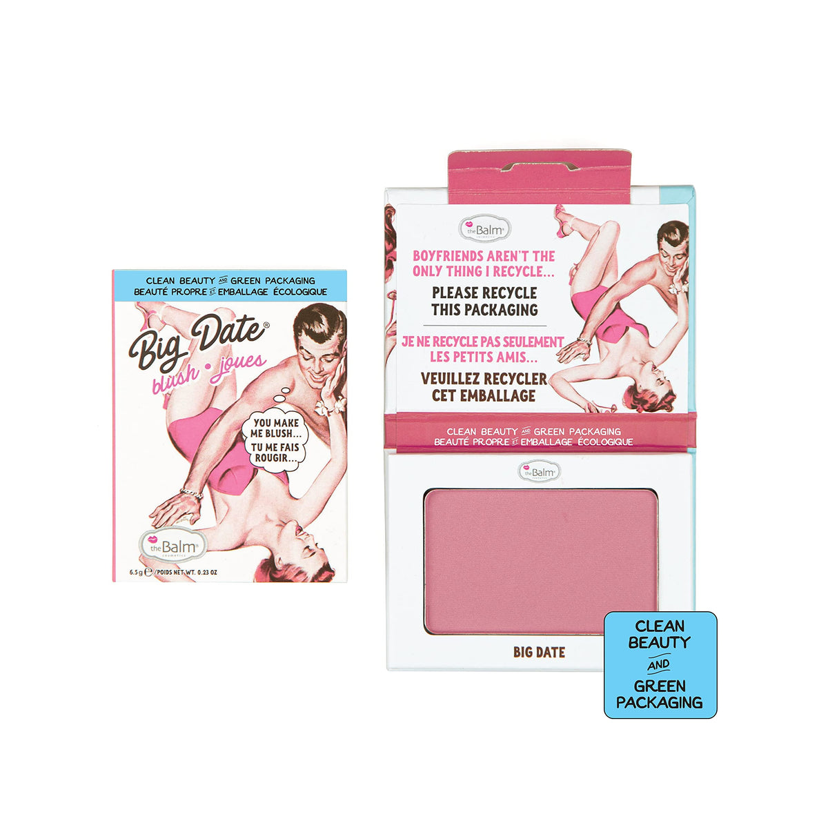 theBalm Clean and Green Powder Blush  Big Date