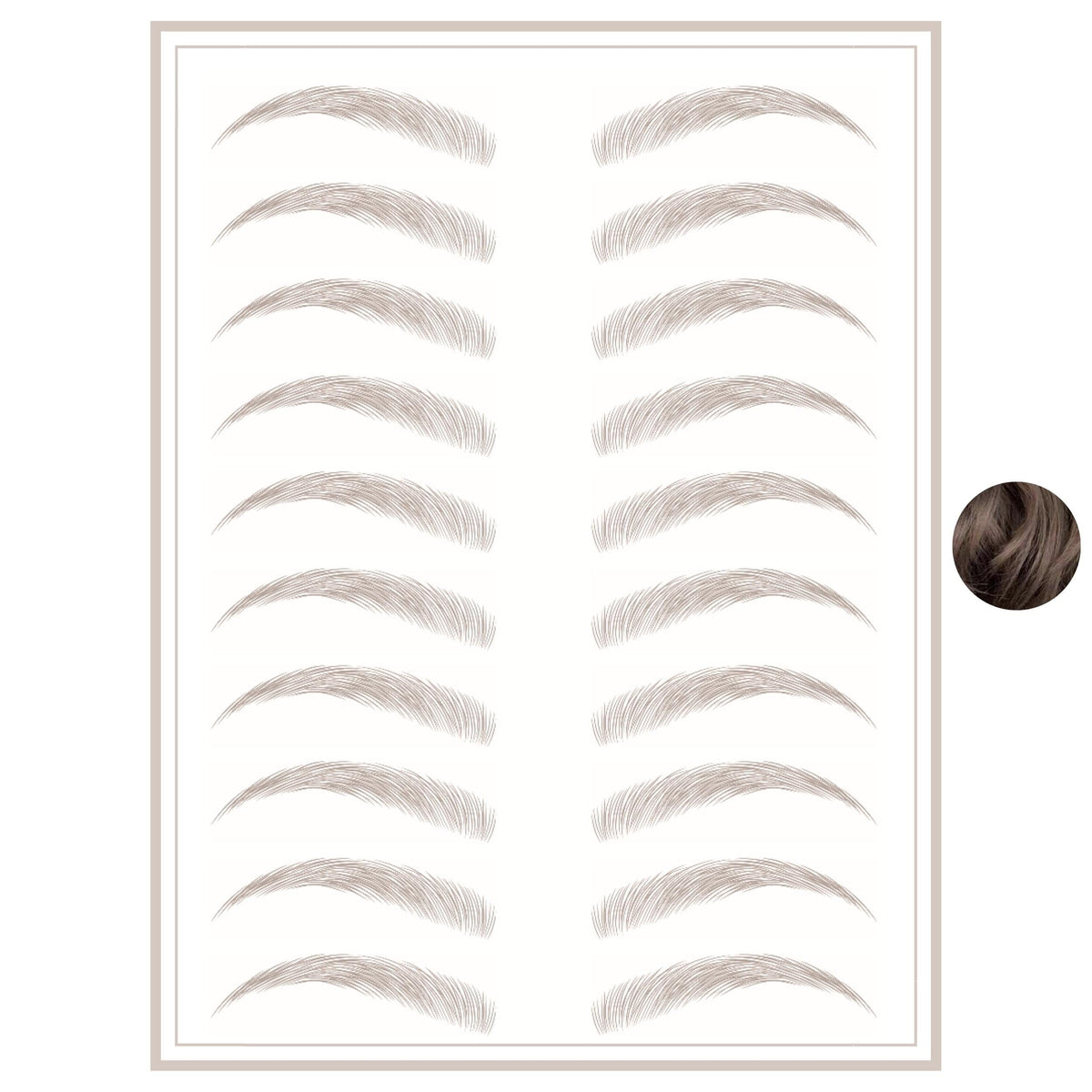 Brows By Bossy Eyebrow Tattoos - Waterproof Ash Brown Stickers For Instant Transfer Brows