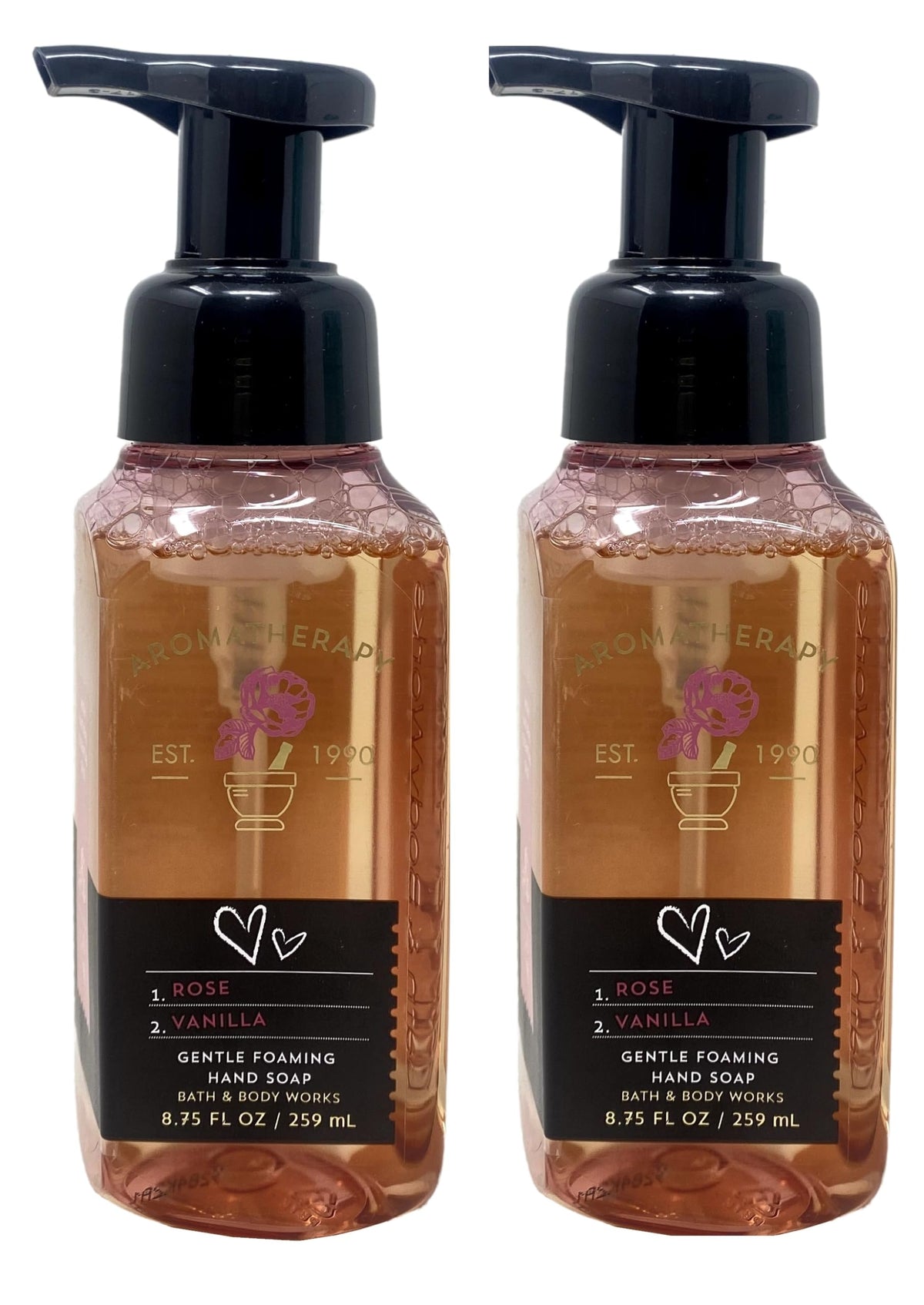 Bath & Body Works Aromatherapy Rose + Vanilla 2 Pack, 8.75 Fl Oz - Relaxing Fragrance Set