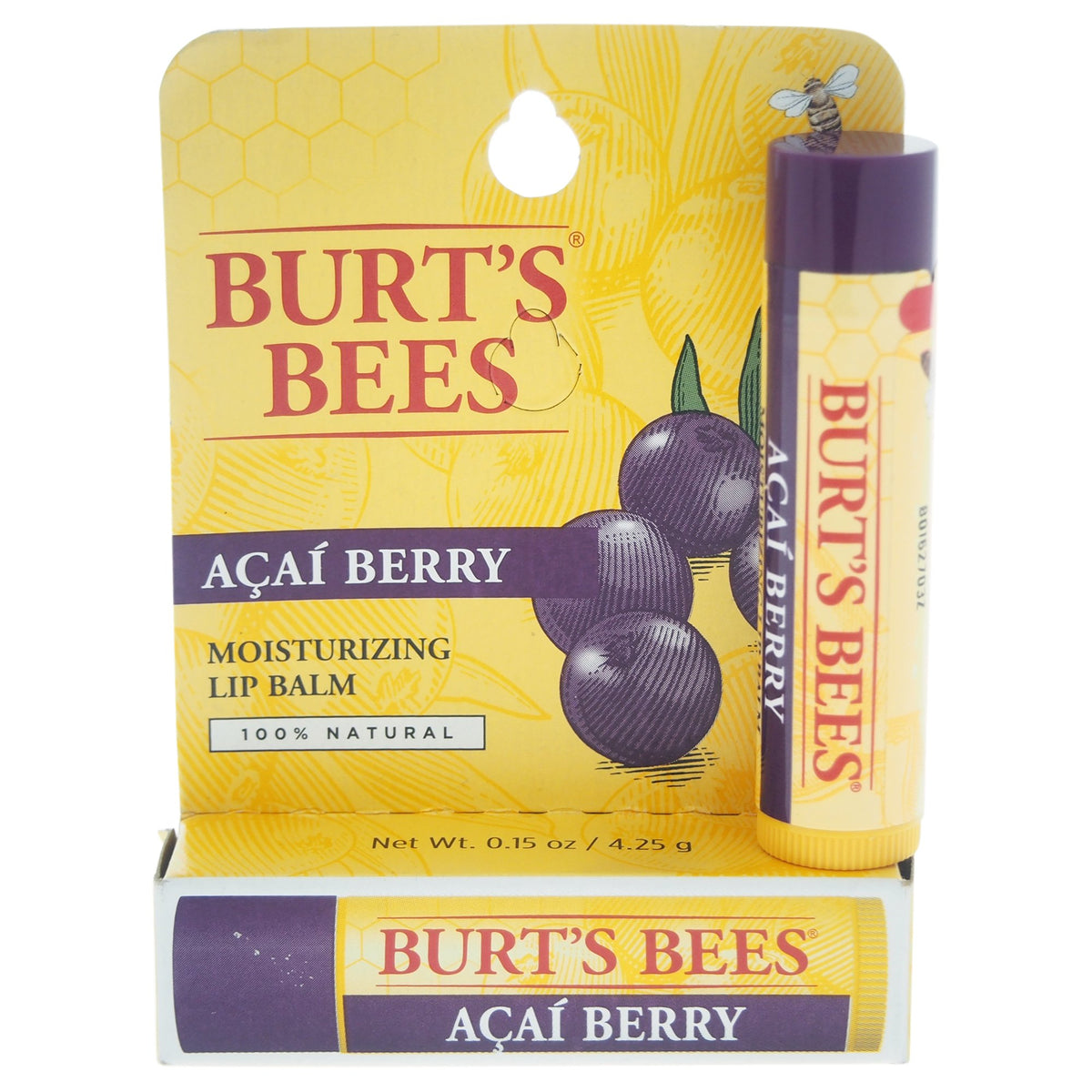 Burt'S Bees Acai Berry Lip Balm - 100% Natural Moisturizing Balm, 12 Tubes, Beeswax & Fruit