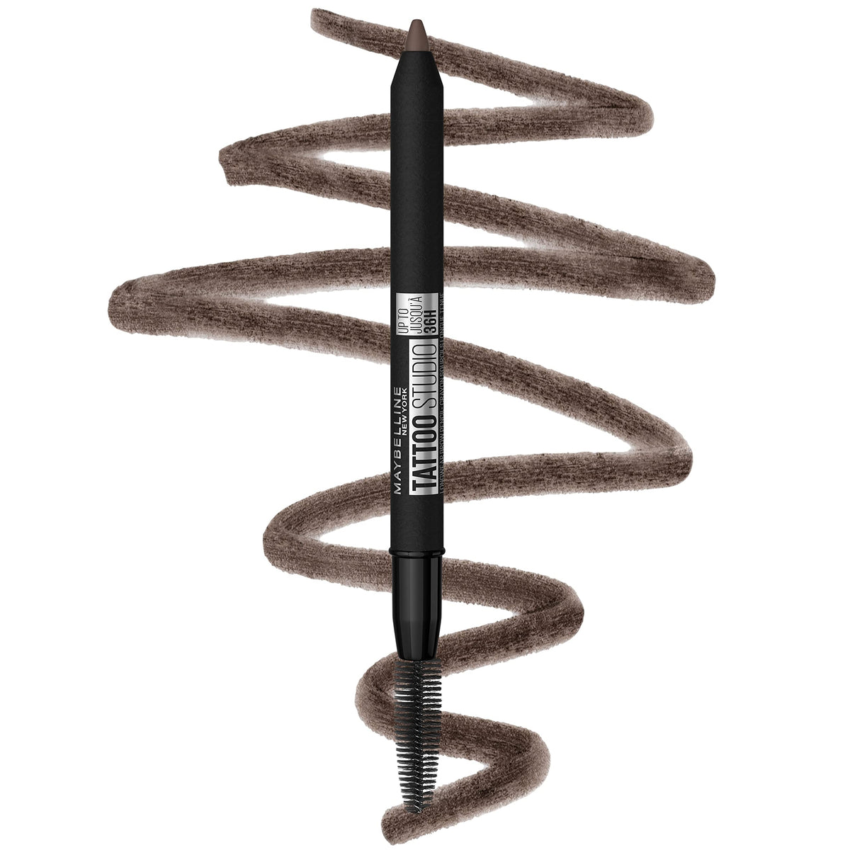 Maybelline Tattoostudio Waterproof Eyebrow Pencil, Deep Brown, Longwear, Sharpenable, 1 Count