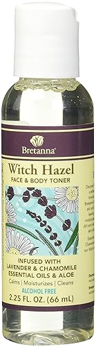 Bretanna Witch Hazel Toner With Lavender & Chamomile - 2.25 Fl Oz, Soothing Skincare