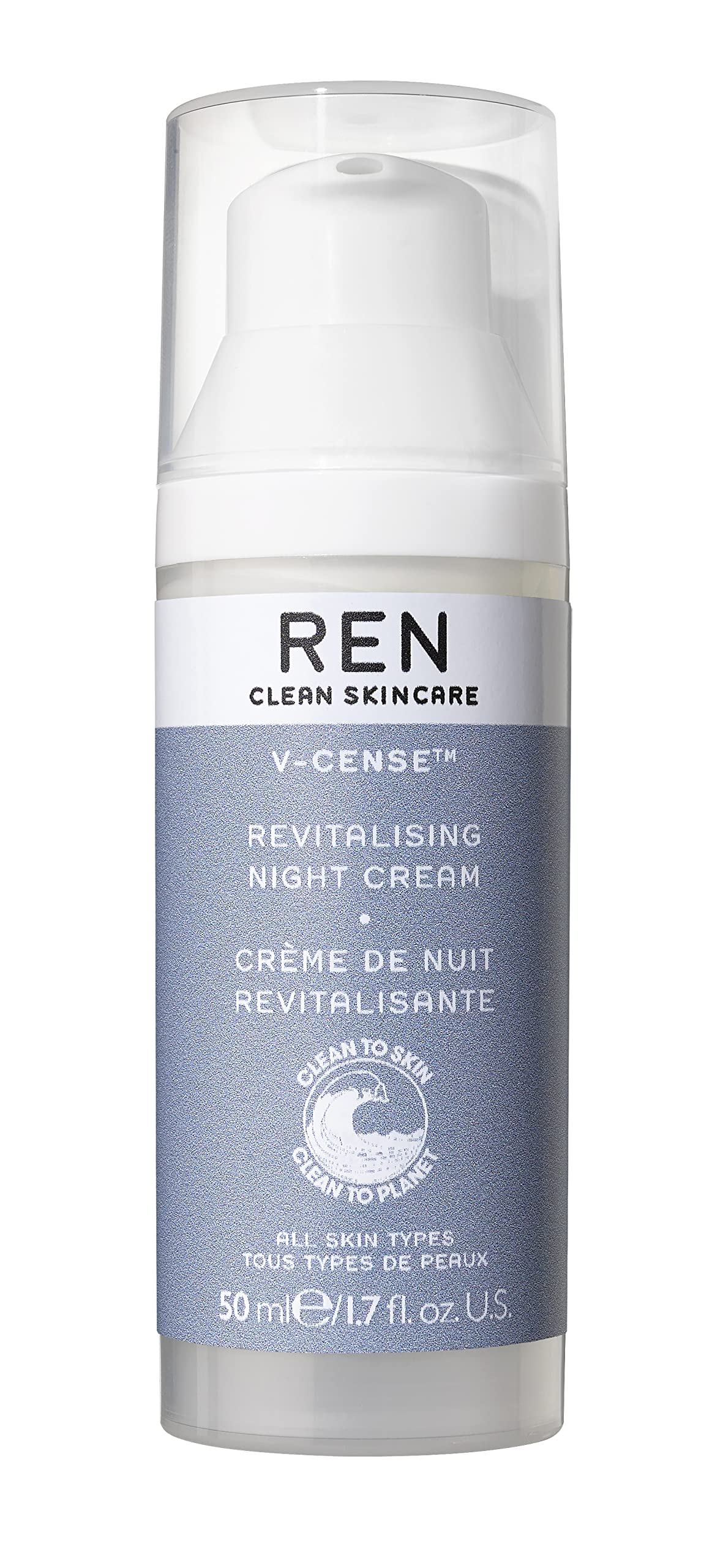 REN clean Skincare  Vcense Revitalizing Night cream  Antioxidant Face Moisturizer with Vitamin c  Smooths Fine Lines  cruelty