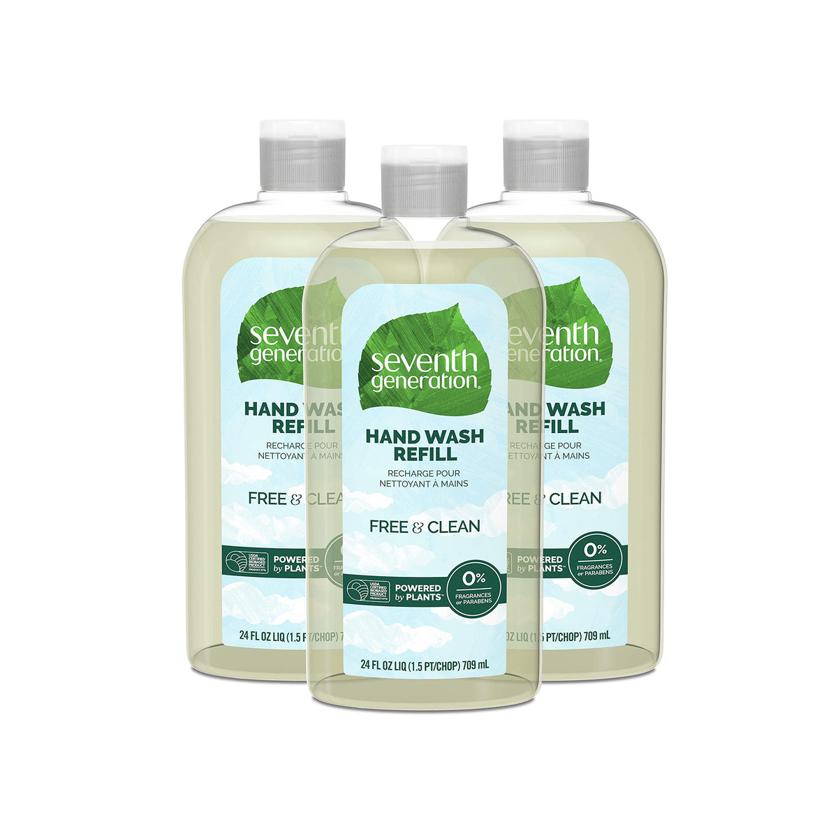 Seventh Generation Hand Soap Refill, Unscented, 24 Oz, 3 Pack - Free & Clear