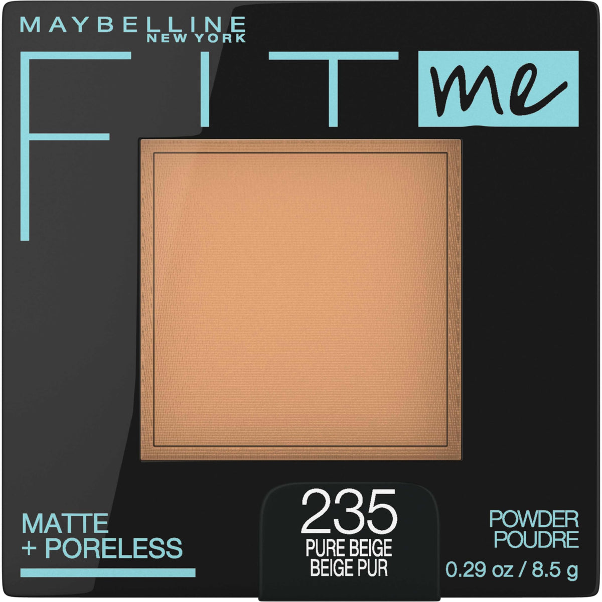 Maybelline Fit Me Matte + Poreless Pressed Powder, Pure Beige, 0.29 Oz - Setting Makeup