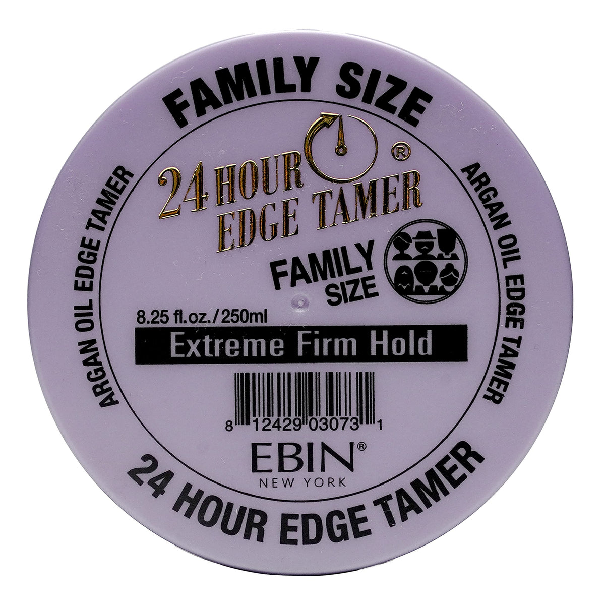 EBIN NEW YORK 24 Hour Edge Tamer, Extreme Firm Hold, 8.5oz - No Flaking, Shine & Smooth