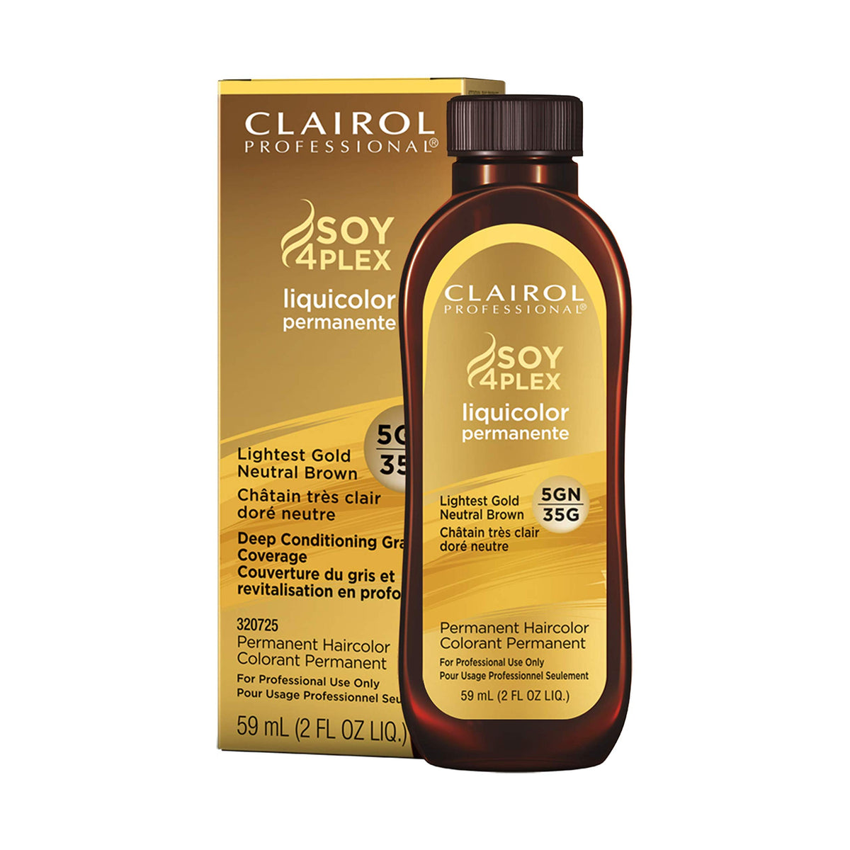 Clairol Professional Permanent Liquicolor 5Gn Light Gold Neutral Brown Hair Color, 2 Oz