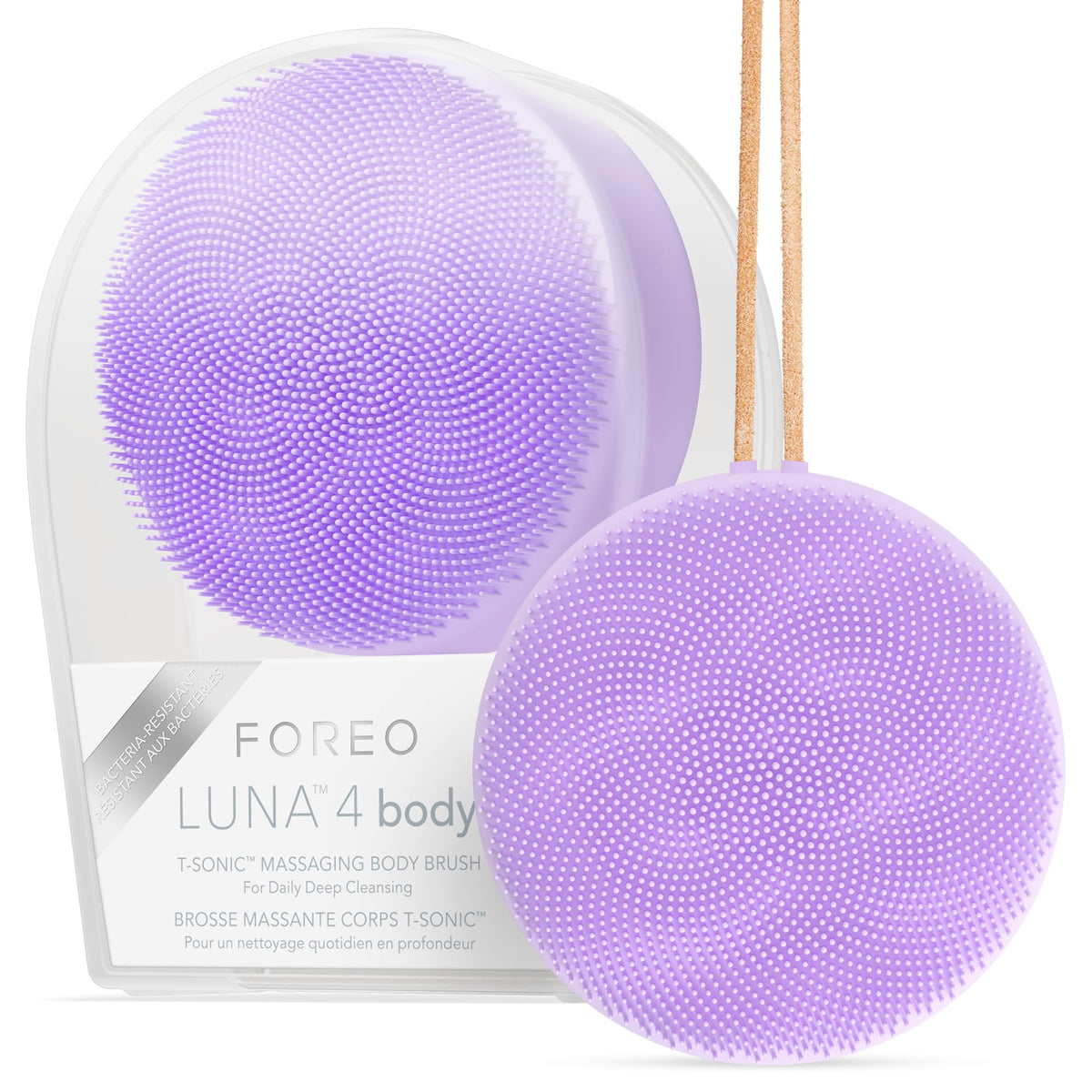 Foreo Luna 4 Body Brush - Exfoliating Waterproof Skincare Tool For Lymphatic Drainage - Lavender