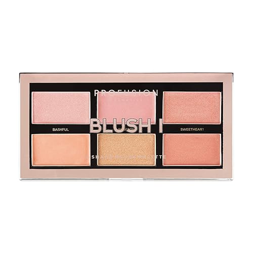 Profusion Cosmetics Blush Palette - 6 Long Lasting Pink Shades For Daily Glam Look