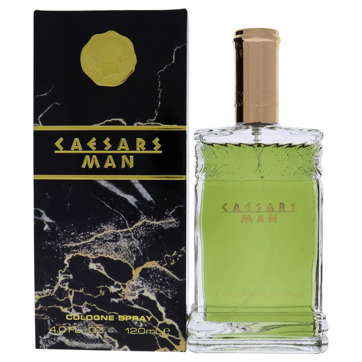 Caesars Man Legendary Cologne Spray 4.0 oz - New in Box, Multi-Color Fragrance for Men, Iconic Scent, Perfect Gift