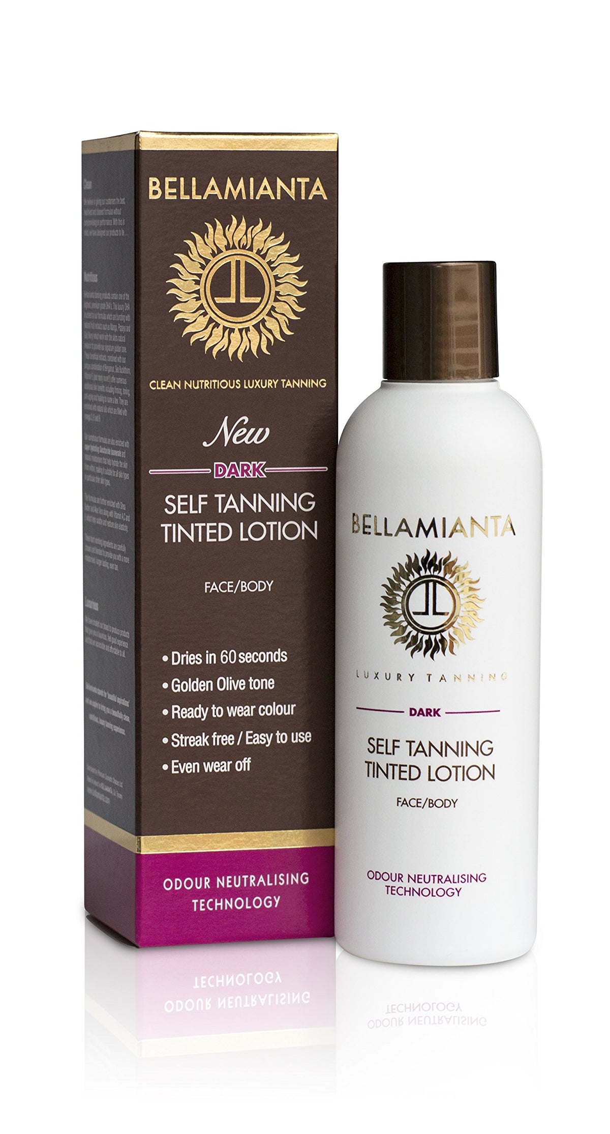 Bellamianta Self Tanning Tinted Lotion  Dark  676 oz BELTAN011