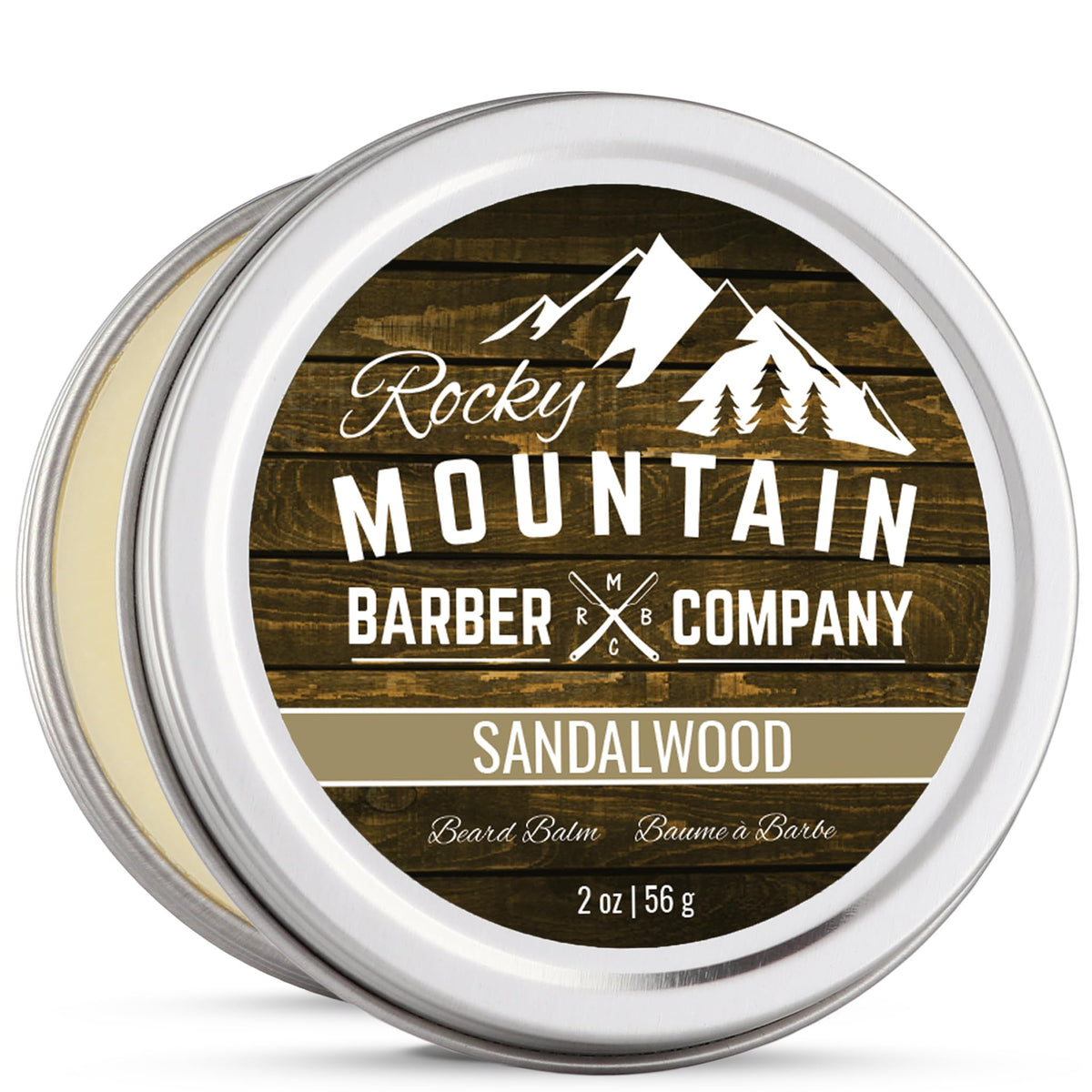 Rocky Mountain Barber Beard Balm - Sandalwood, Beeswax & Jojoba - 2Oz Natural Moisturizer