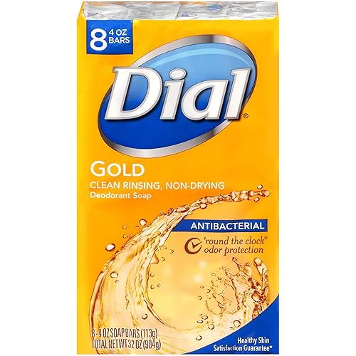 Dial Antibacterial Deodorant Soap, 4 Oz, 8 Ct - Gold Clean & Fresh Scent, 32 Ounce